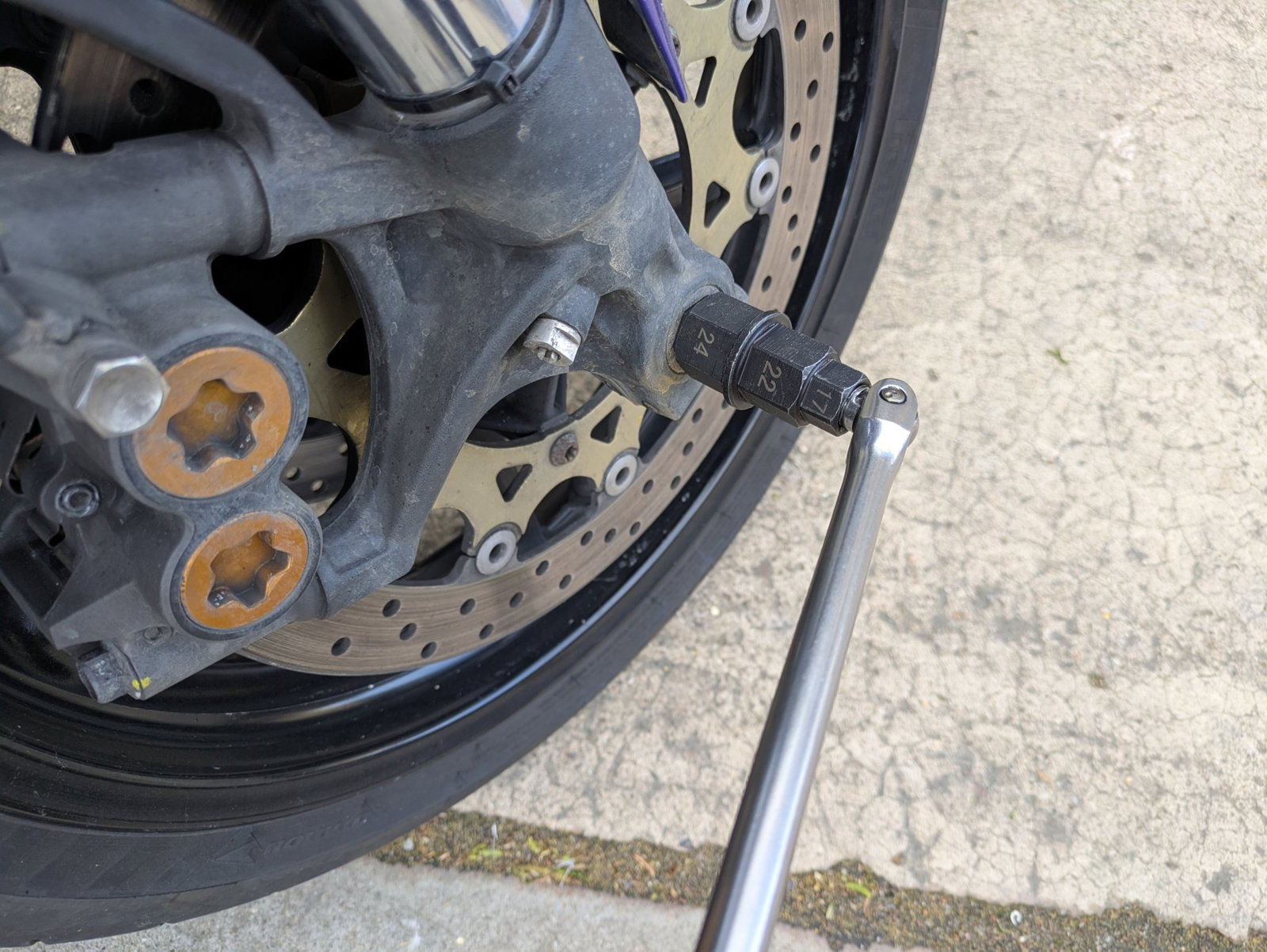 Blue Spot spindle tool in action.