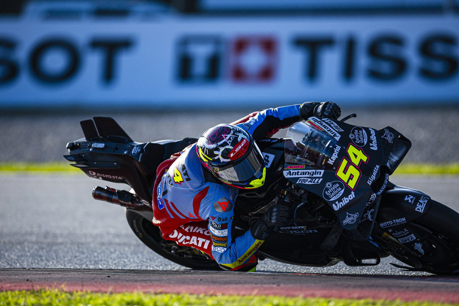 Fermin Aldeguer riding a MotoGP bike.