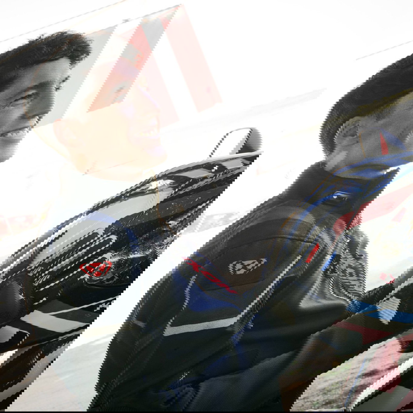 Aleix Espargaro wearing a new Honda x Ixon jacket.