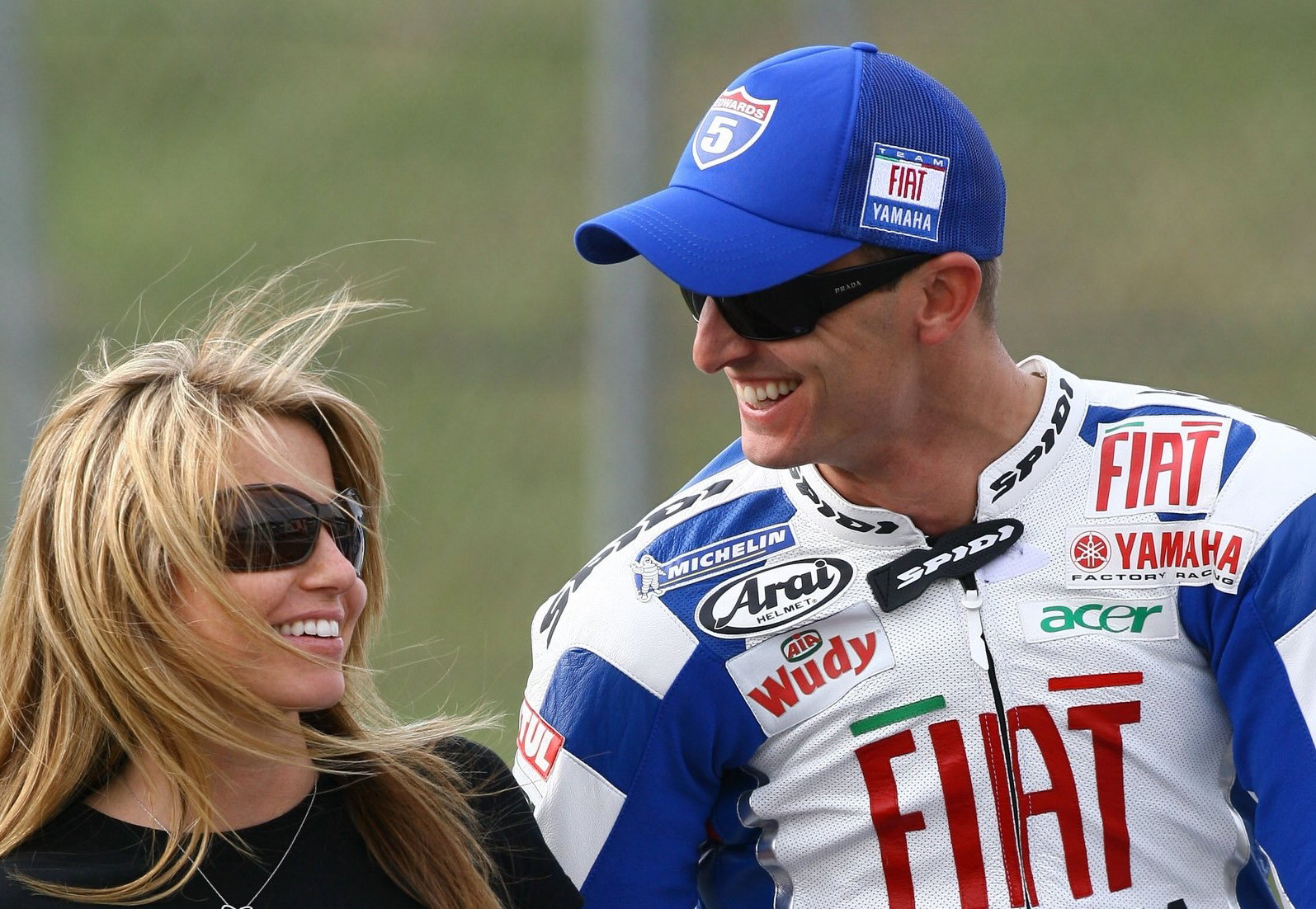 Former MotoGP and WorldSBK racer, Colin Edwards (right)
