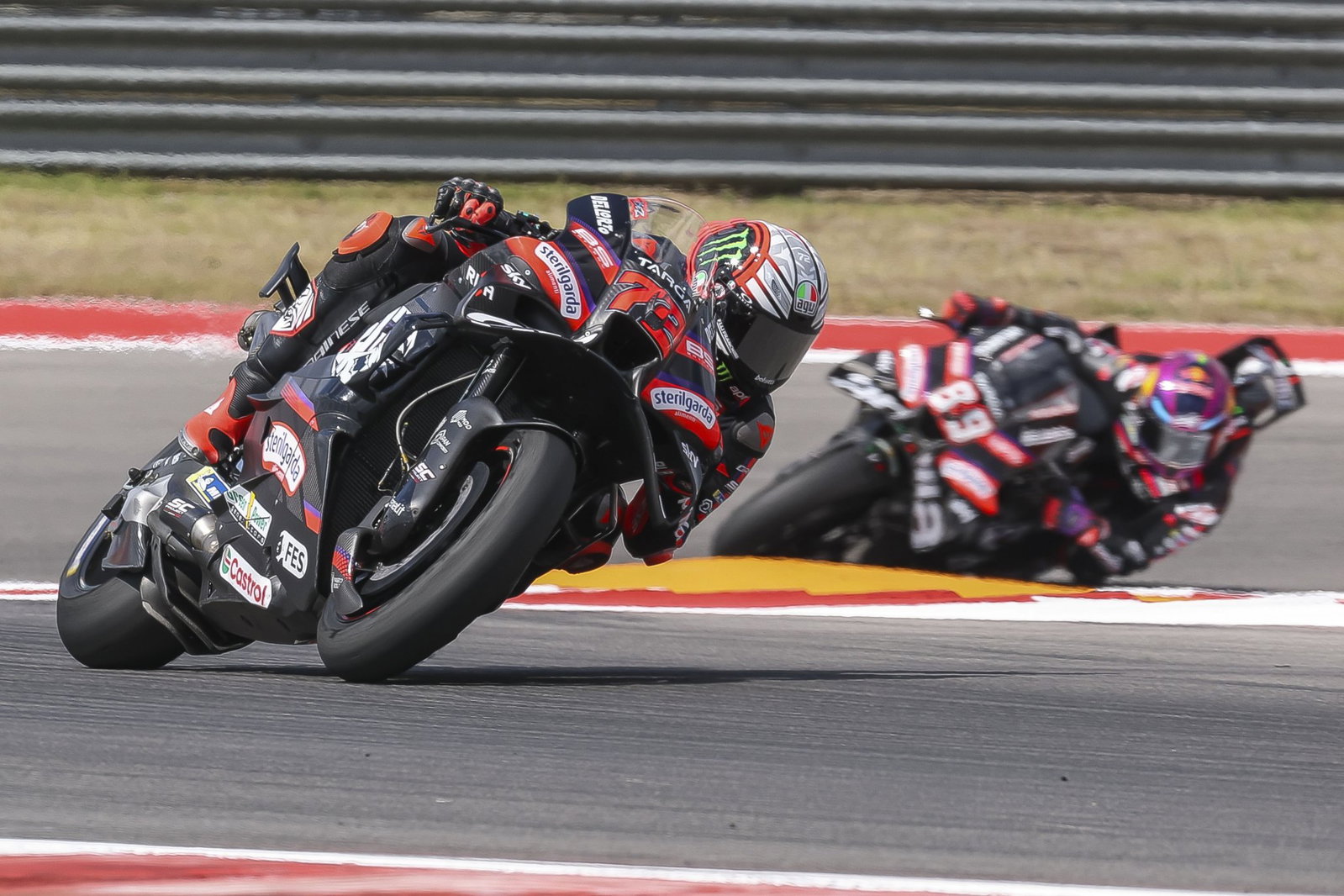 Marco Bezzecchi in front of Jorge Martin. Photo credit - Gold and Goose