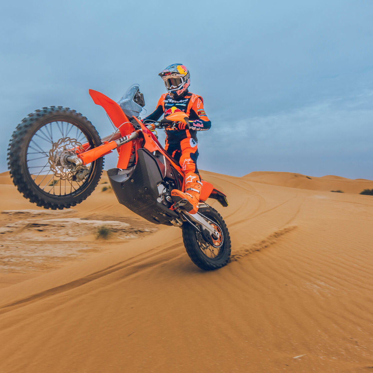 2027 KTM 450 Rally Replica in action.