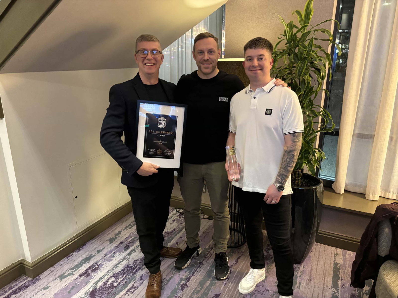 Cooperb Motorcycles receiving an award