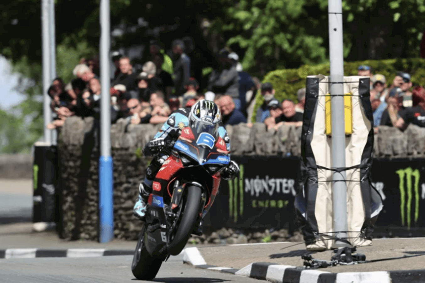 Michael Dunlop riding a Ducati Panigale V2 at the TT. Credit - Isle of Man TT.