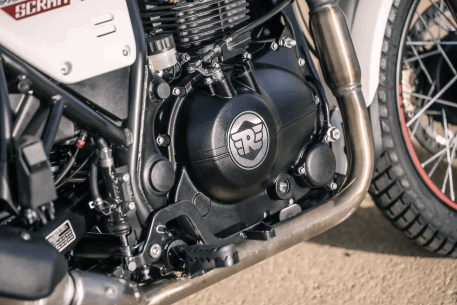 Royal Enfield Scram 411 motorcycle.