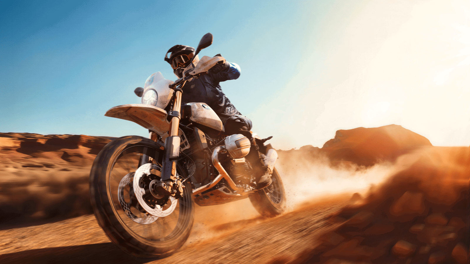 BMW R12 G/S riding off-road
