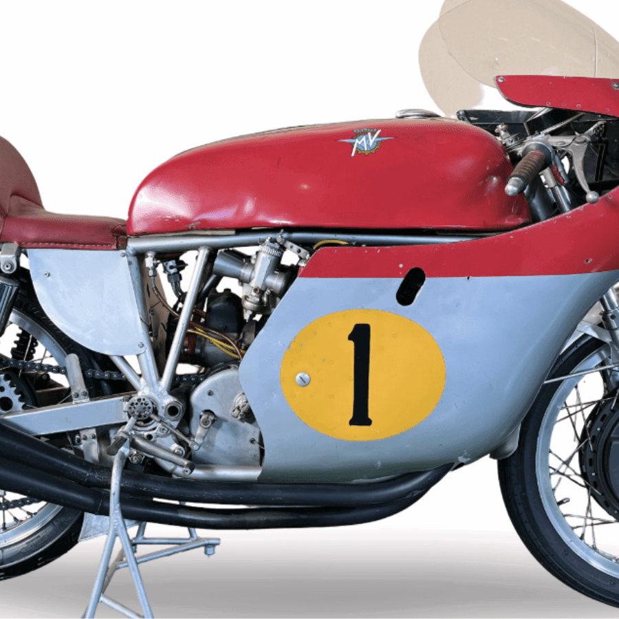 Ex-works MV Agusta raced in 1965. Credit - Bonhams.