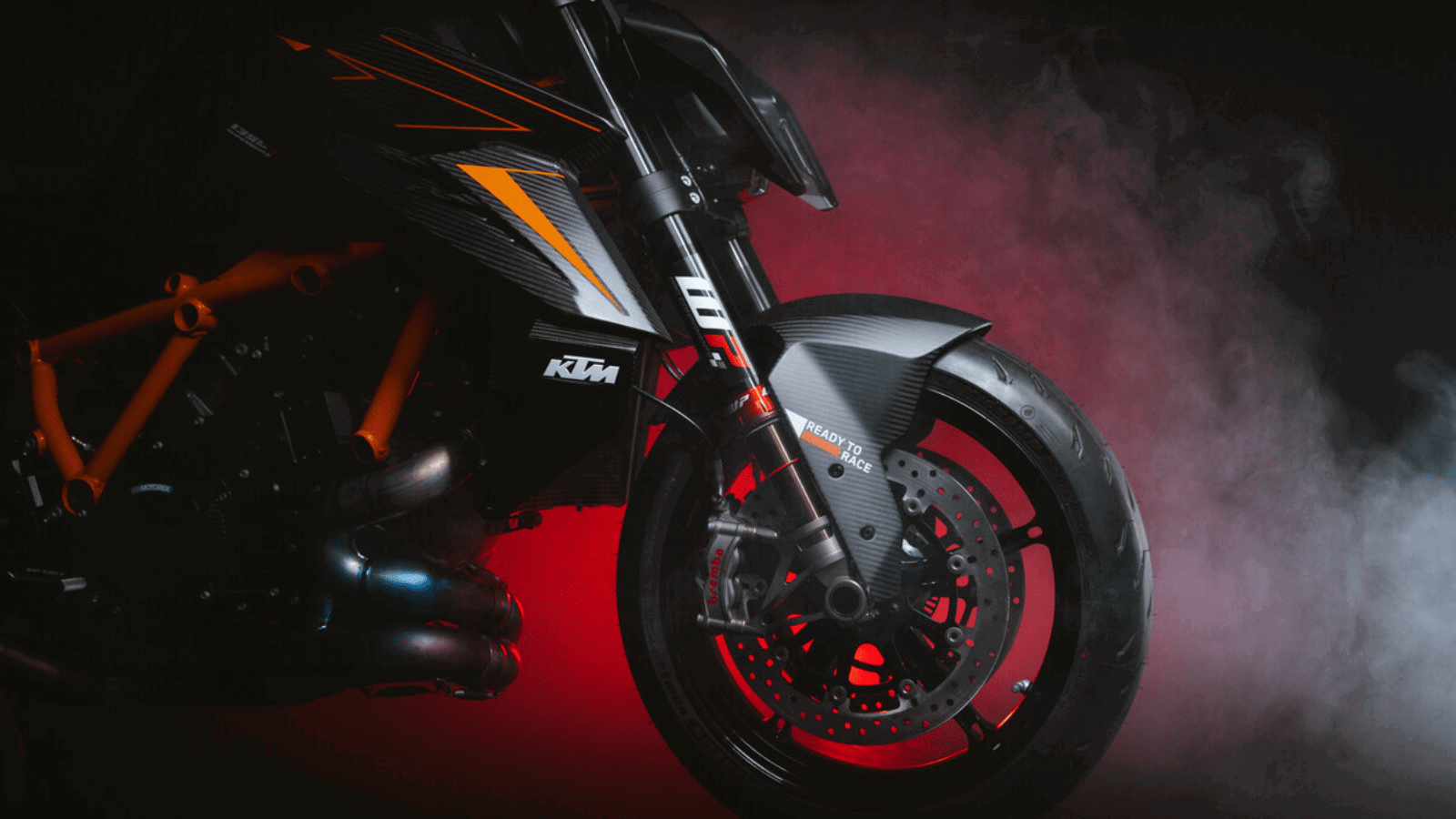 WP Suspension on a KTM motorcycle.