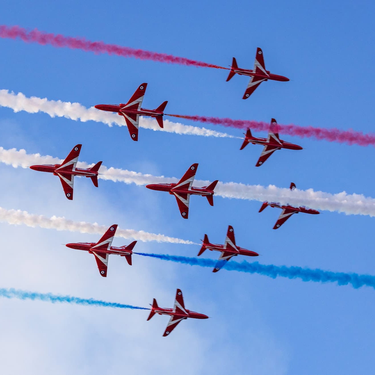 Red Arrows. Credit: Isle of Man TT.