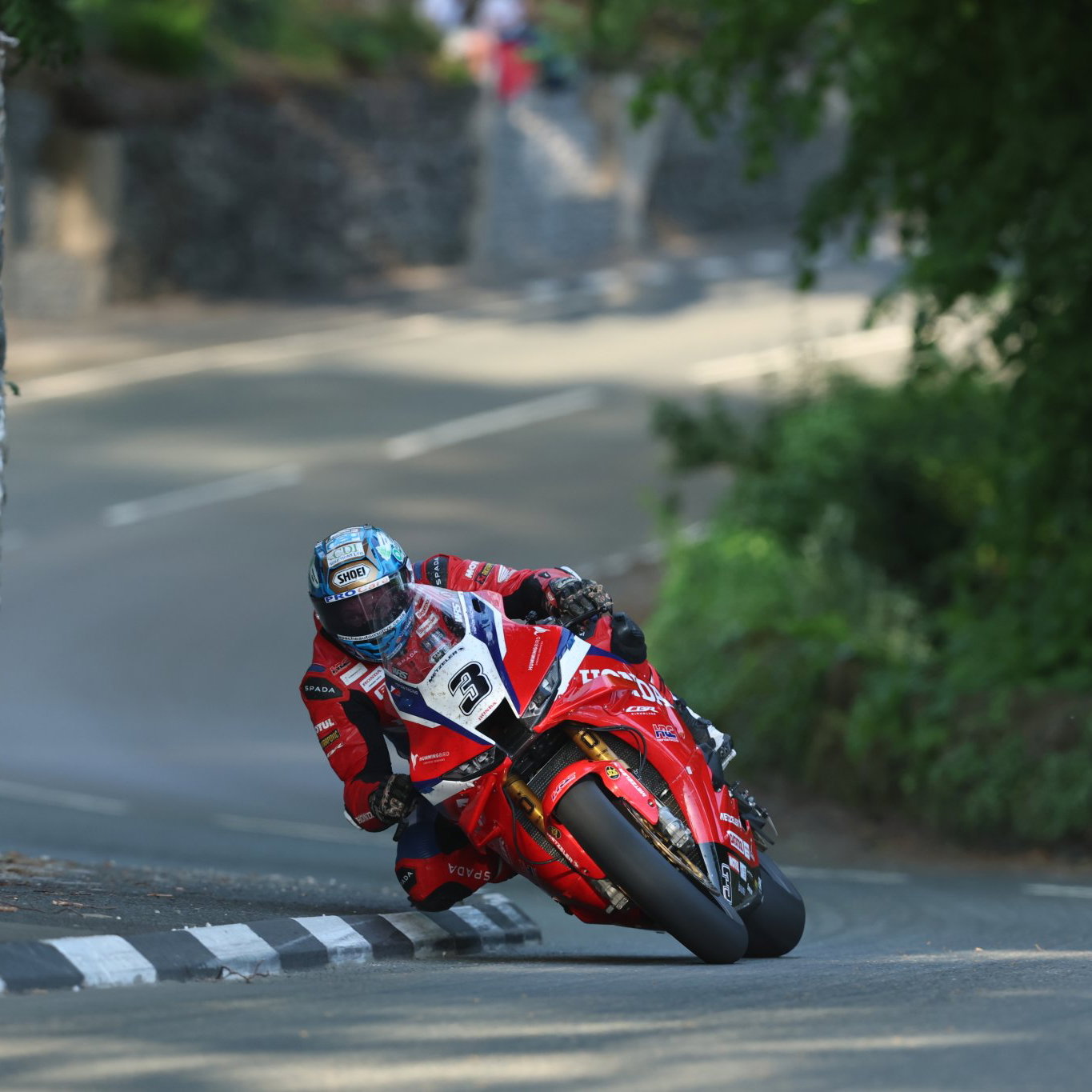Dean Harrison riding a Honda CBR1000RR-R at the 2026 Isle of Man TT.