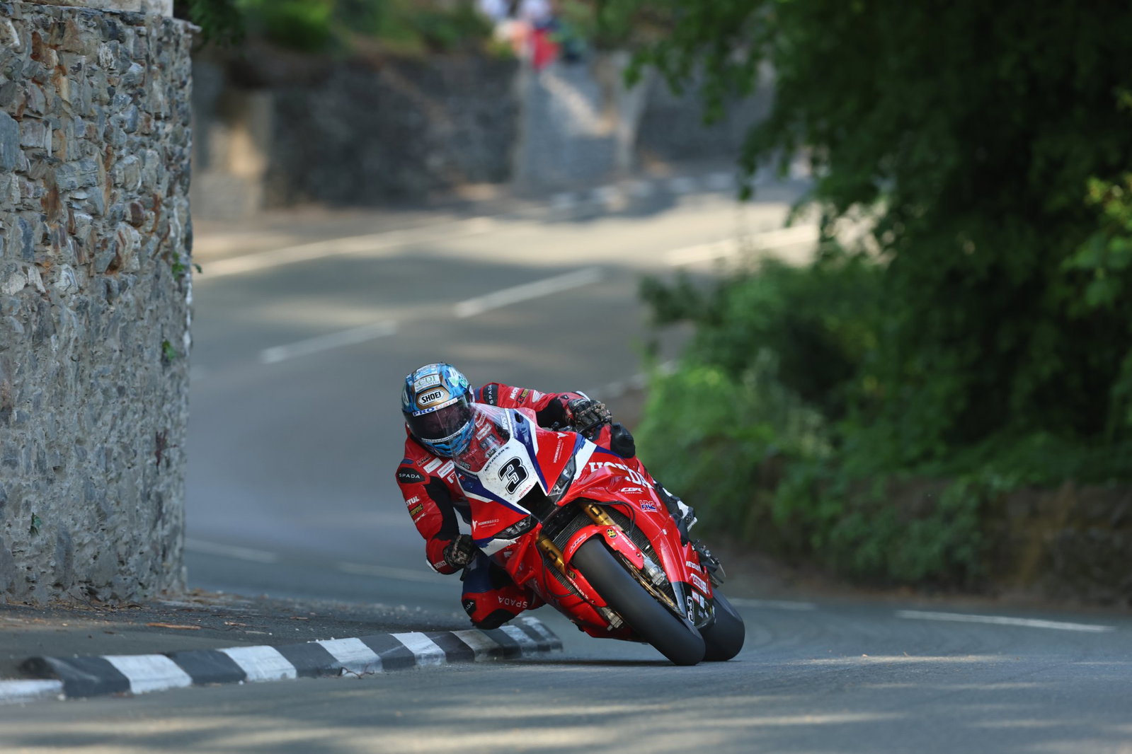Dean Harrison riding a Honda CBR1000RR-R at the 2026 Isle of Man TT.