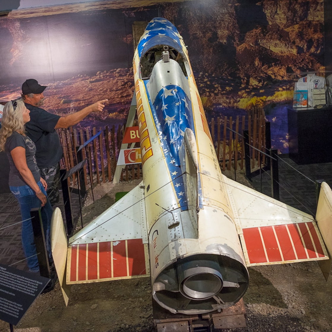 Evel Knievel's Snake River Canyon Skycycle X-2 rocket bike