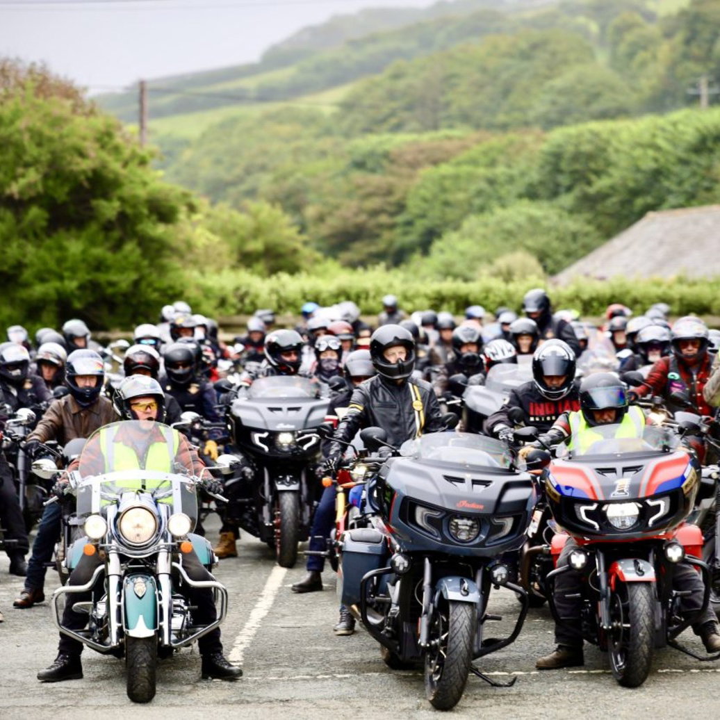 Indian Motorcycle riders before a ride out.