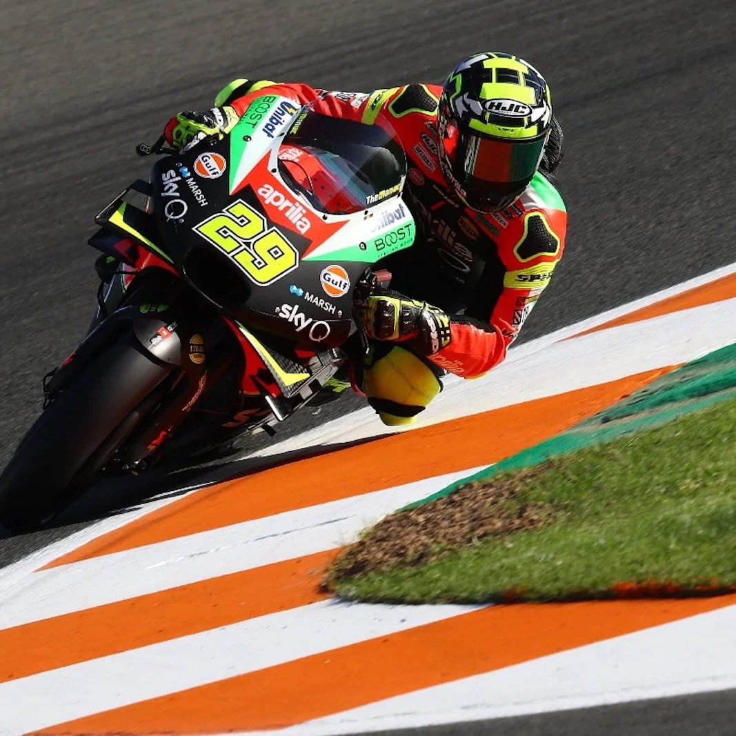 Andrea Iannone racing on track