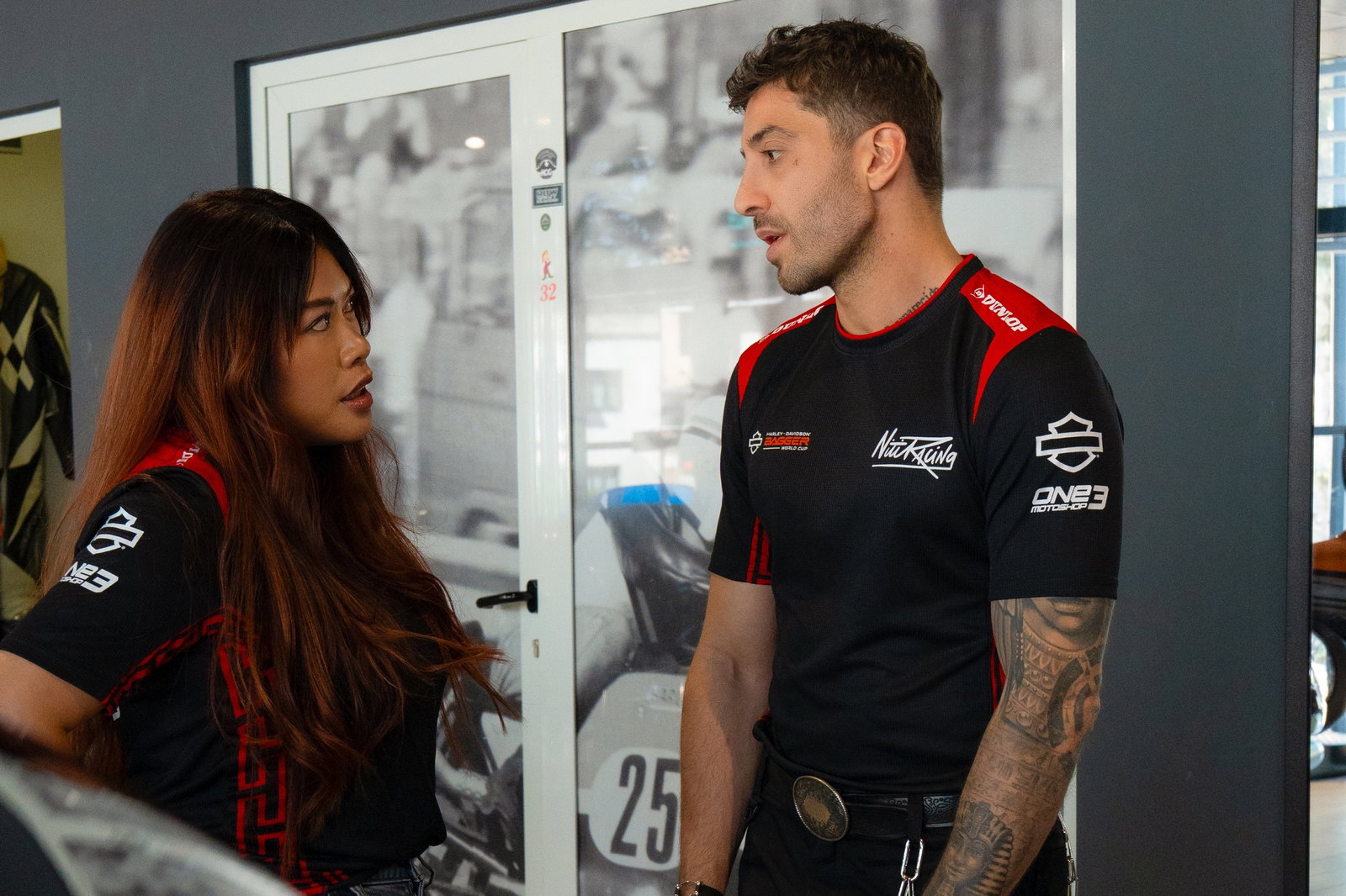 Angela Khuu, Team Manager Niti Racing, and Andrea Iannone