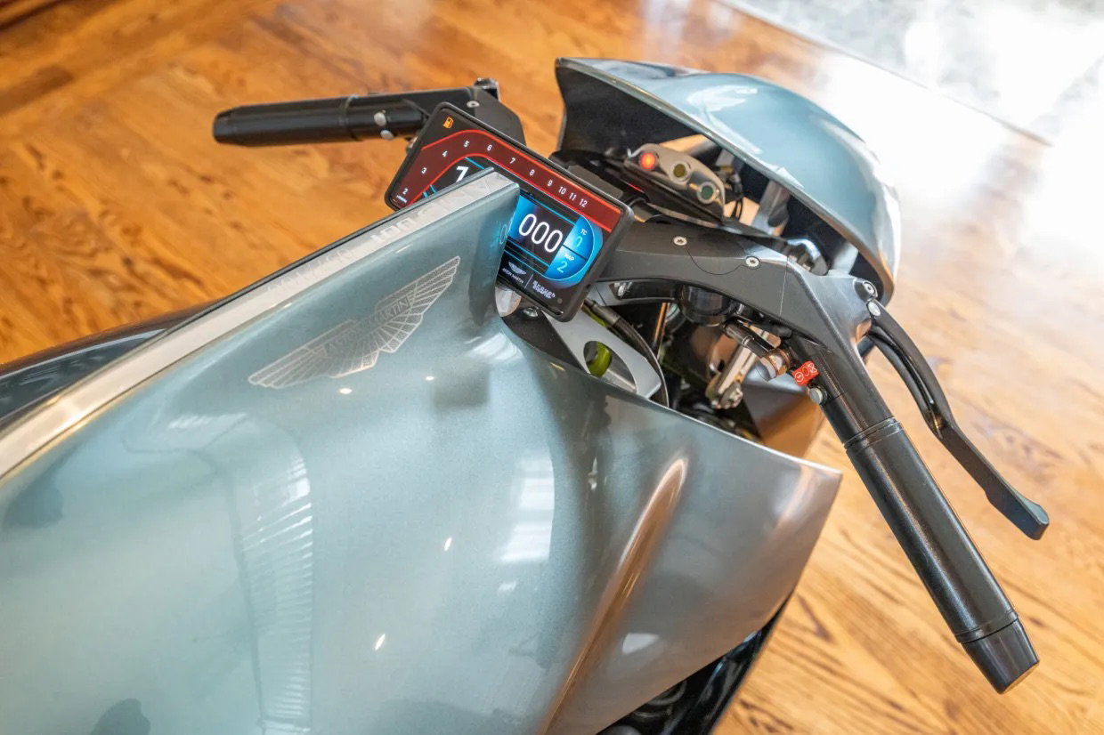 The TFT dash and cockpit of the Brough AMB 001