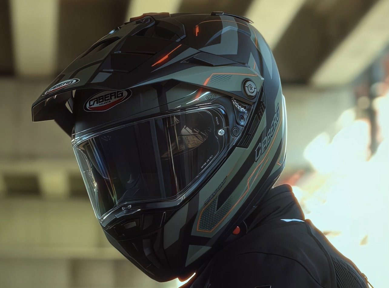 The Caberg Tanami Ranger adventure motorcycle helmet