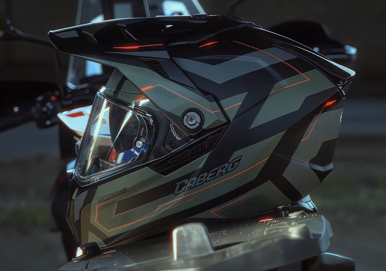 The Caberg Tanami Ranger adventure motorcycle helmet