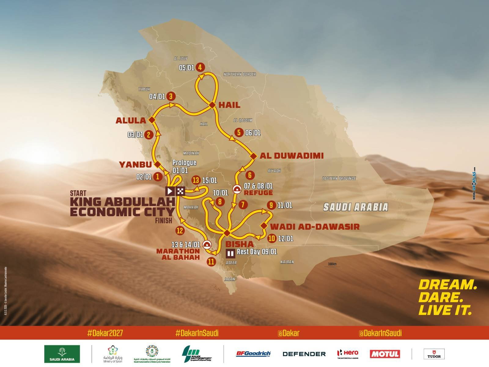 The route for Dakar 2027