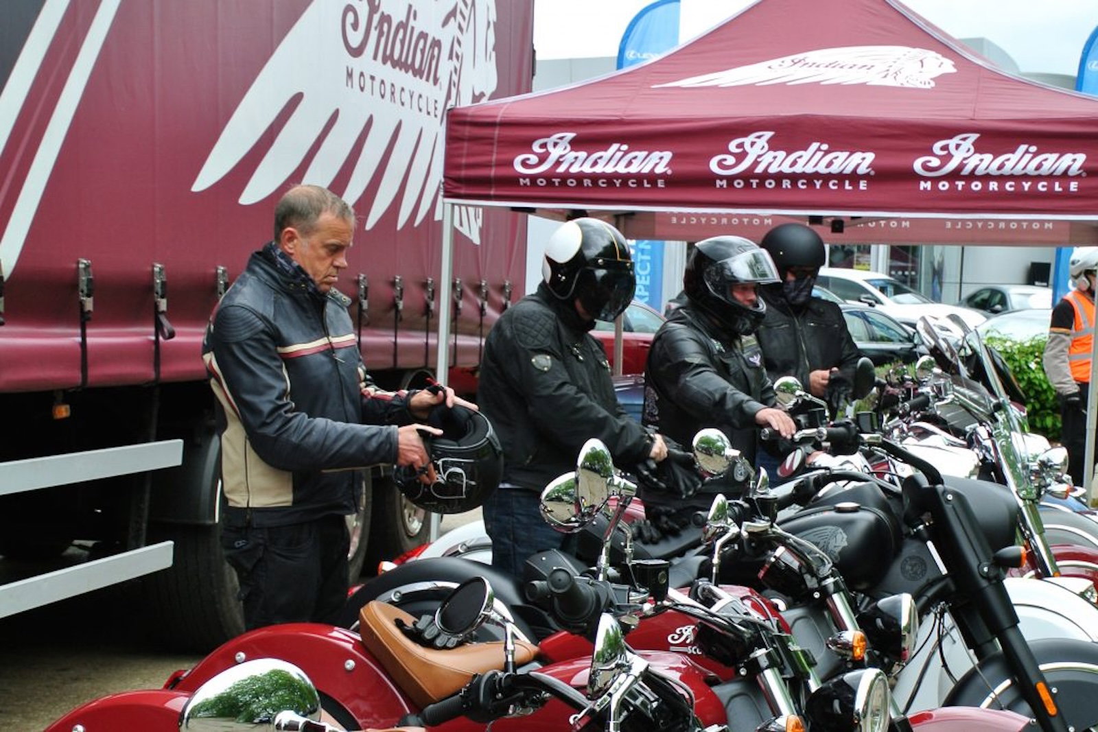 Test rides taking place on Indian motorcycles