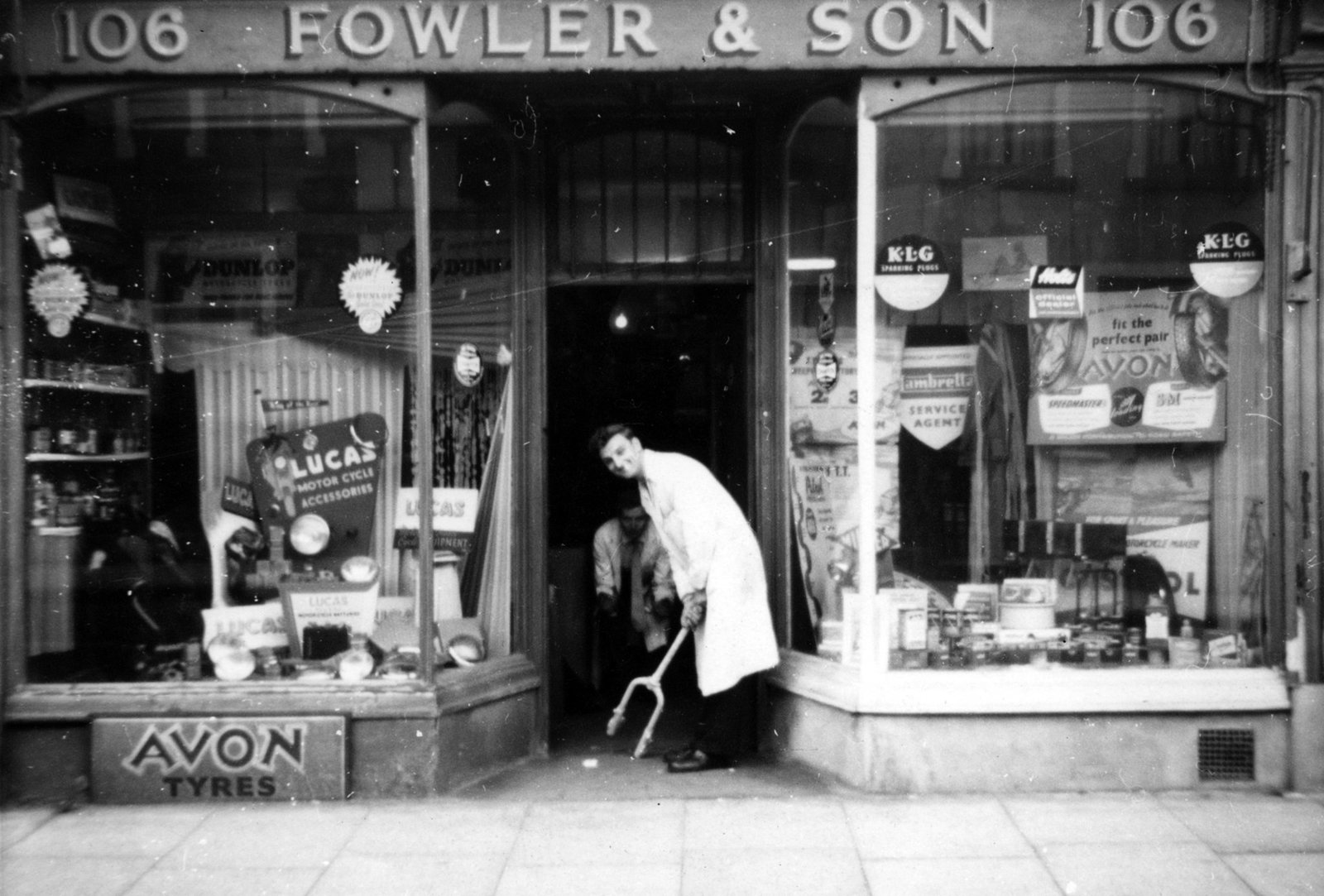 The Fowlers shop in the early days