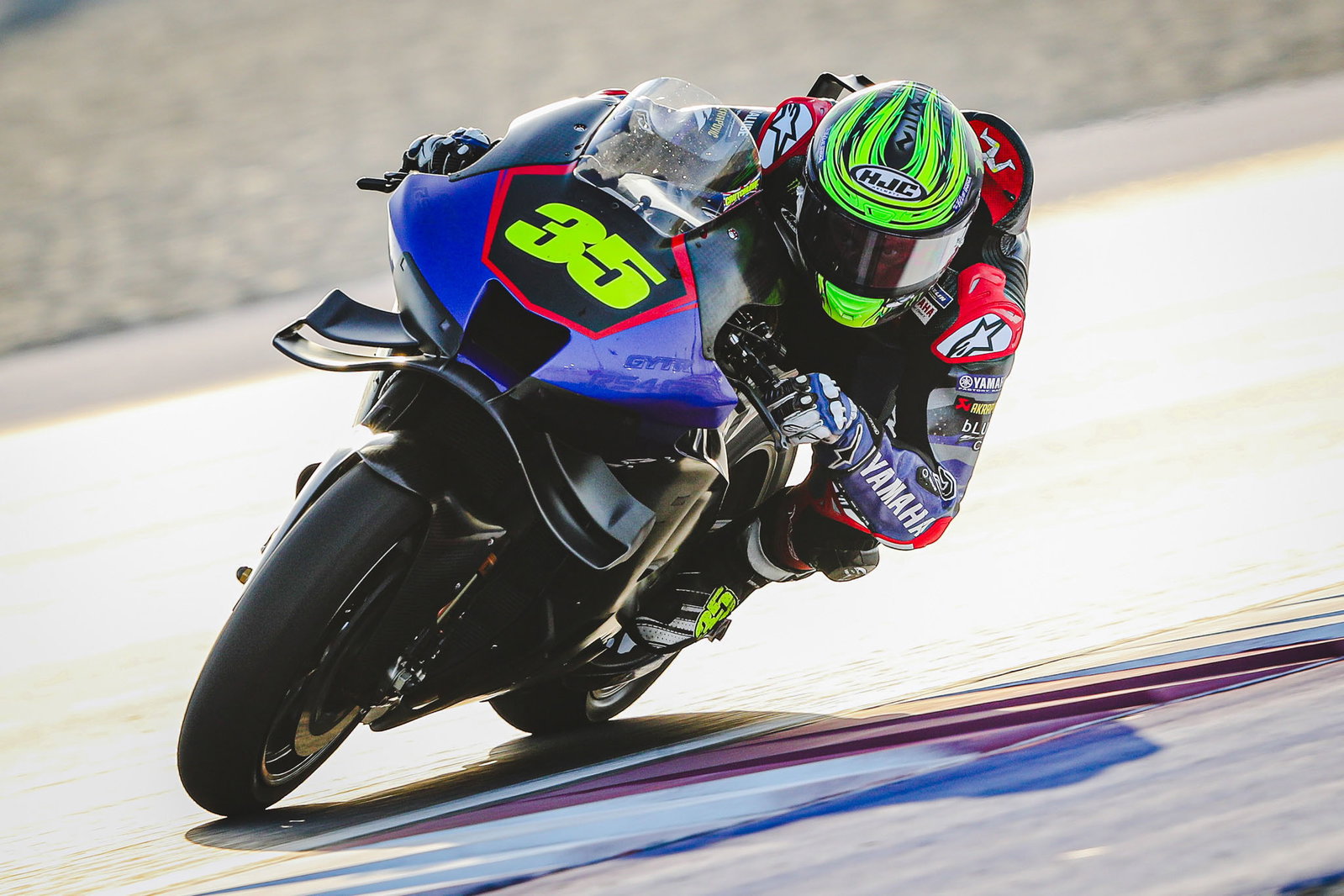 Cal Crutchlow riding a Yamaha M1 in MotoGP. Credit: Gold and Goose.