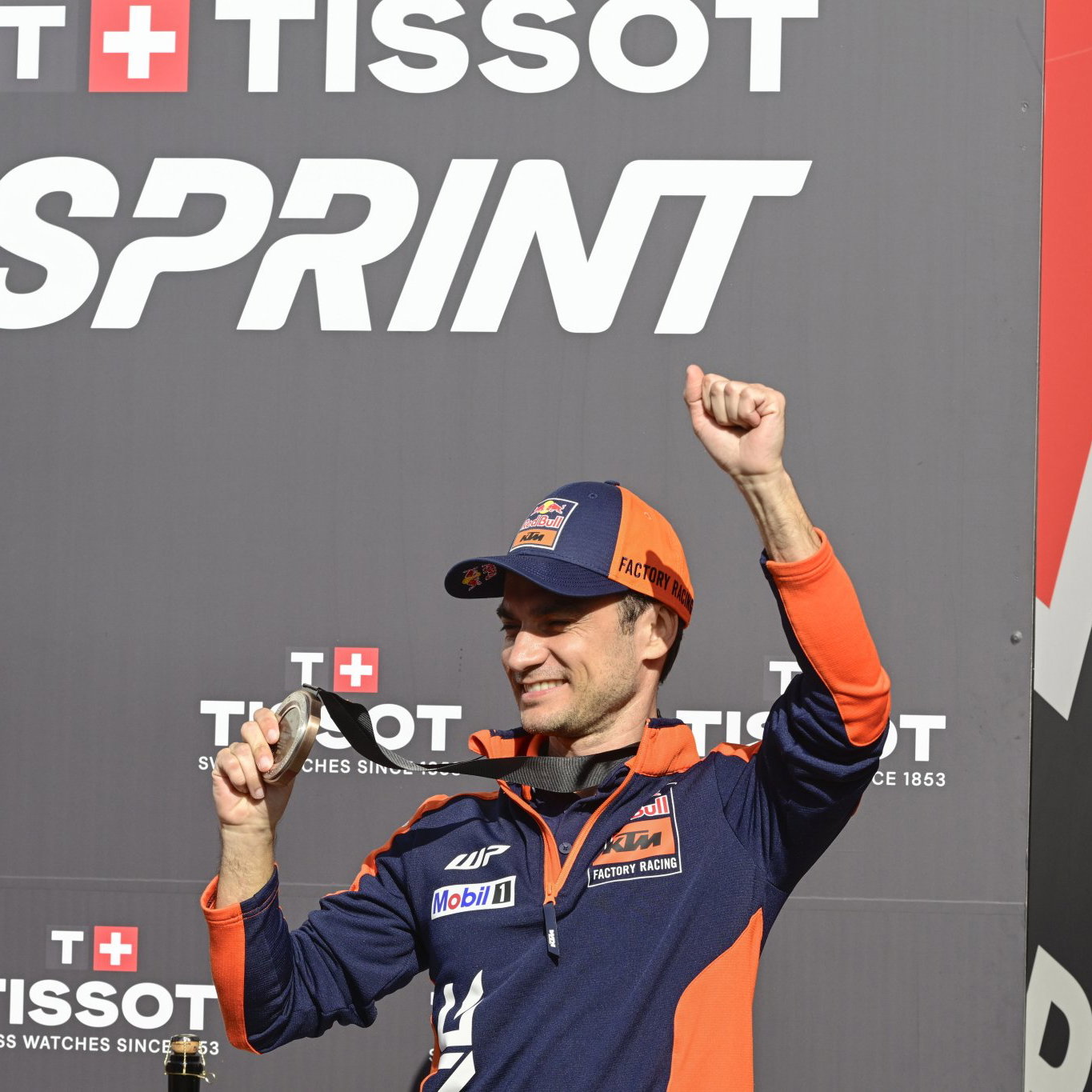 Dani Pedrosa celebrating his sprint podium at Jerez. Credit - Gold and Goose.