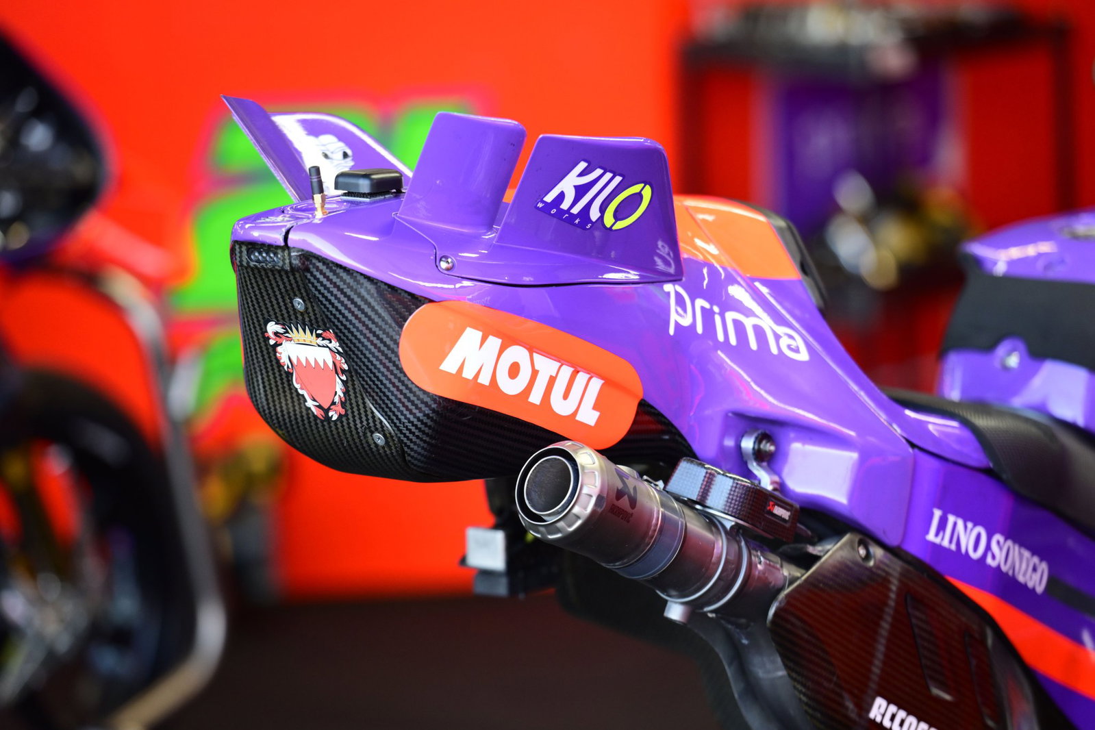 Rear of a Pramac Yamaha MotoGP bike. Credit: Gold and Goose.