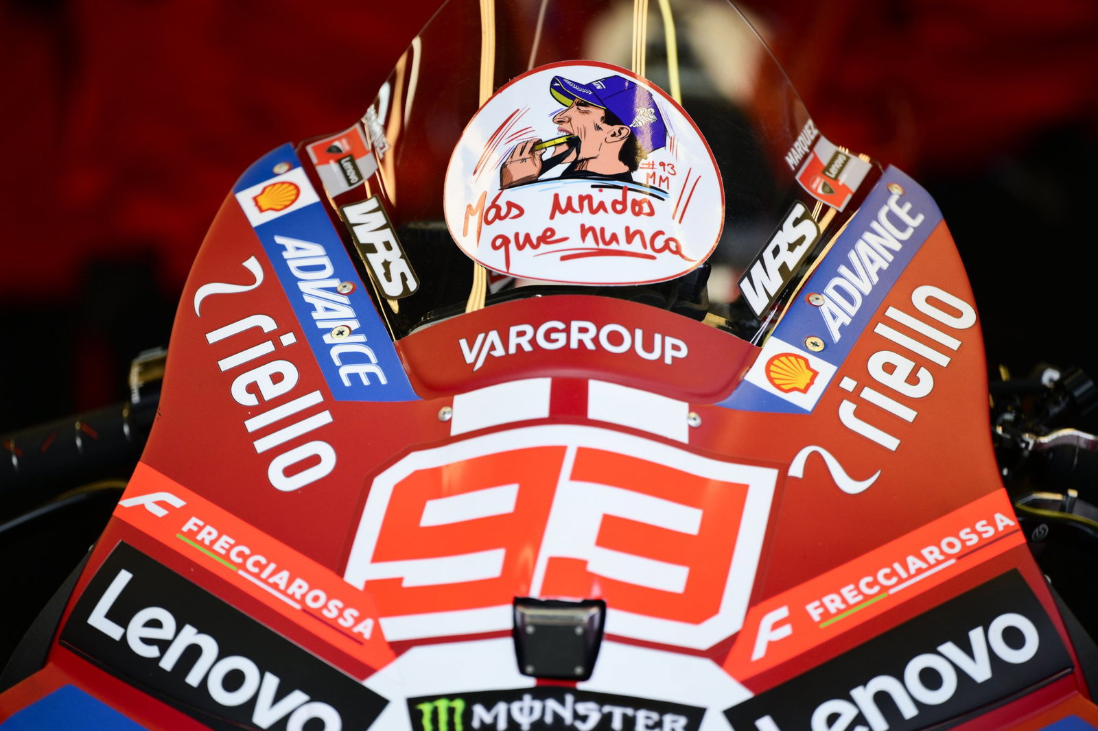 Marc Marquez' Ducati MotoGP bike at Le Mans. Credit: Gold and Goose.