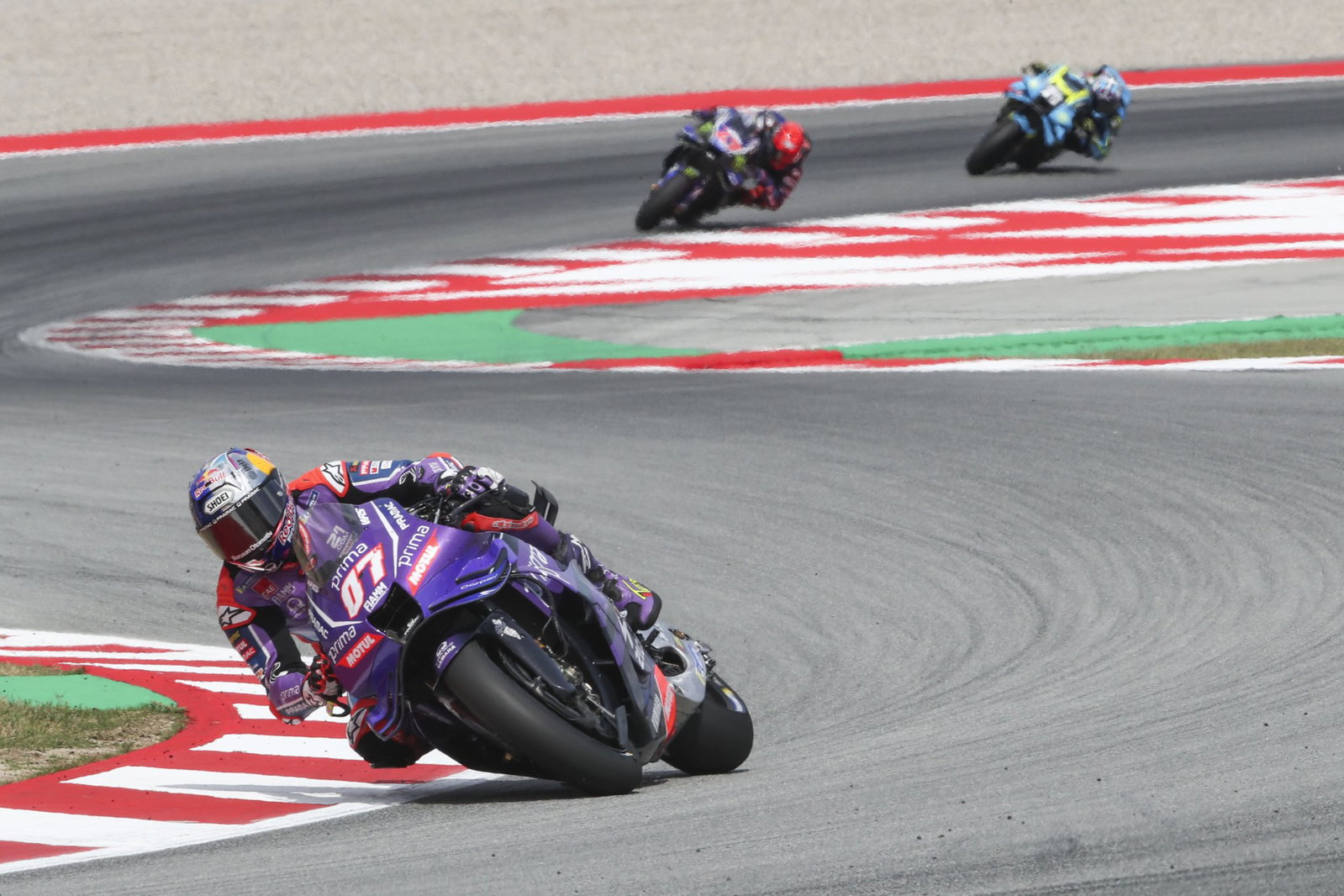 Toprak Razgatlioglu riding his Yamaha M1 in Barcelona. Credit: Gold and Goose.