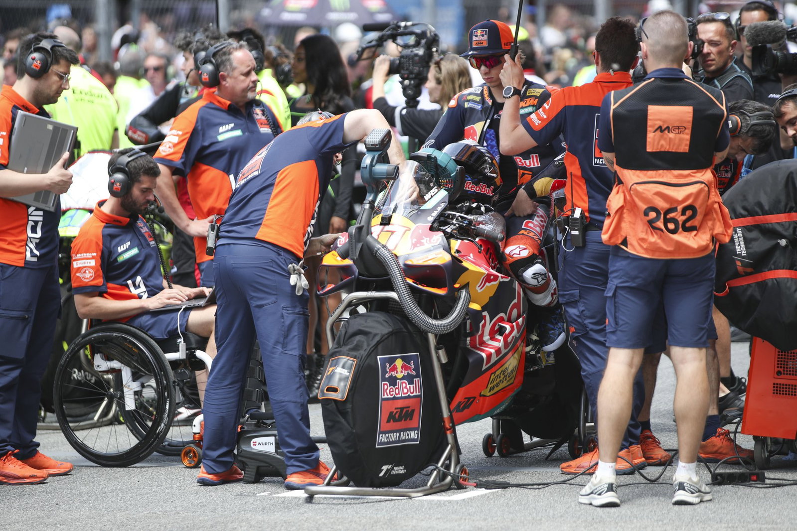 Pedro Acosta on the grid in Barcelona. Credit: Gold and Goose.