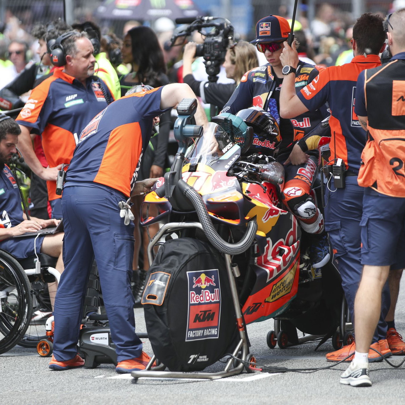 Pedro Acosta on the grid in Barcelona. Credit: Gold and Goose.