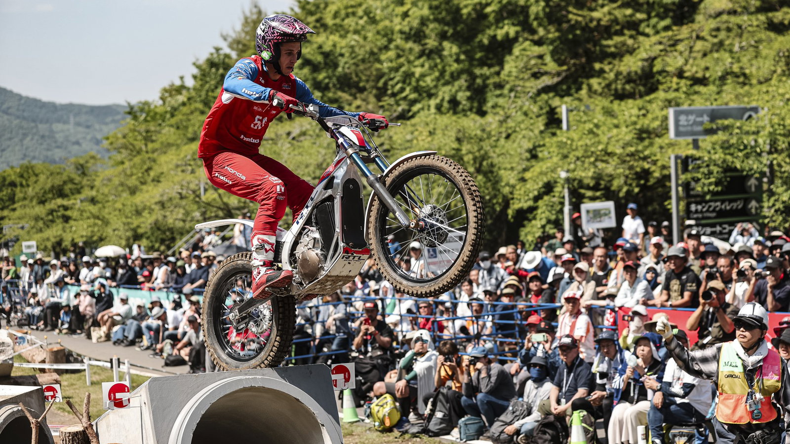 Honda's RTL electric trials bike in TrialGP