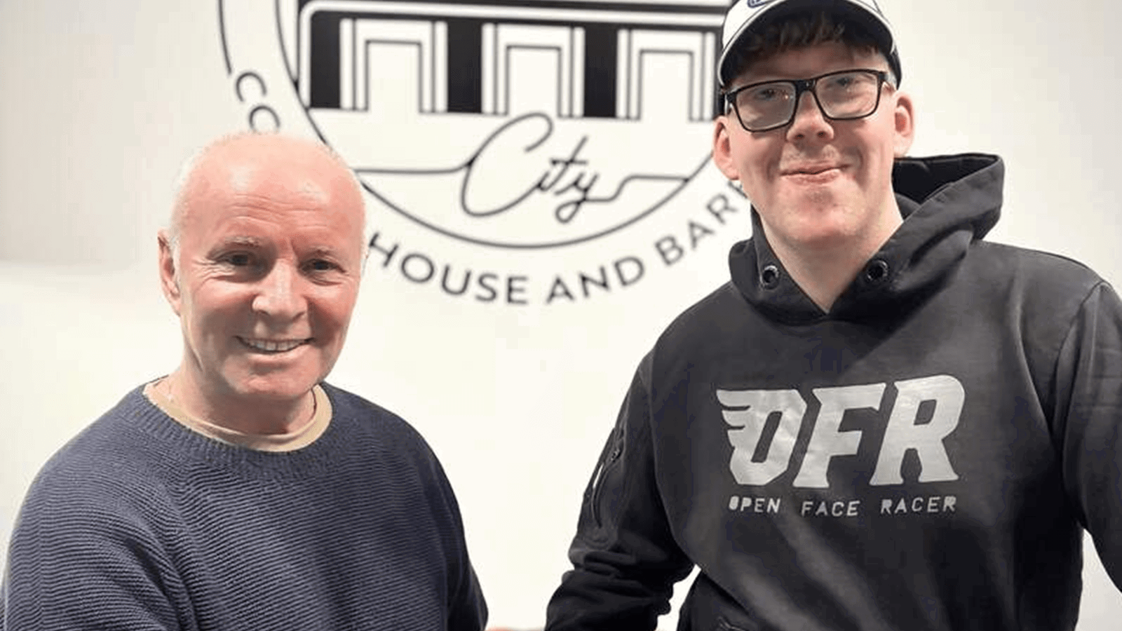Ian Lougher with Illiam Quayle. Credit: Team ILR.