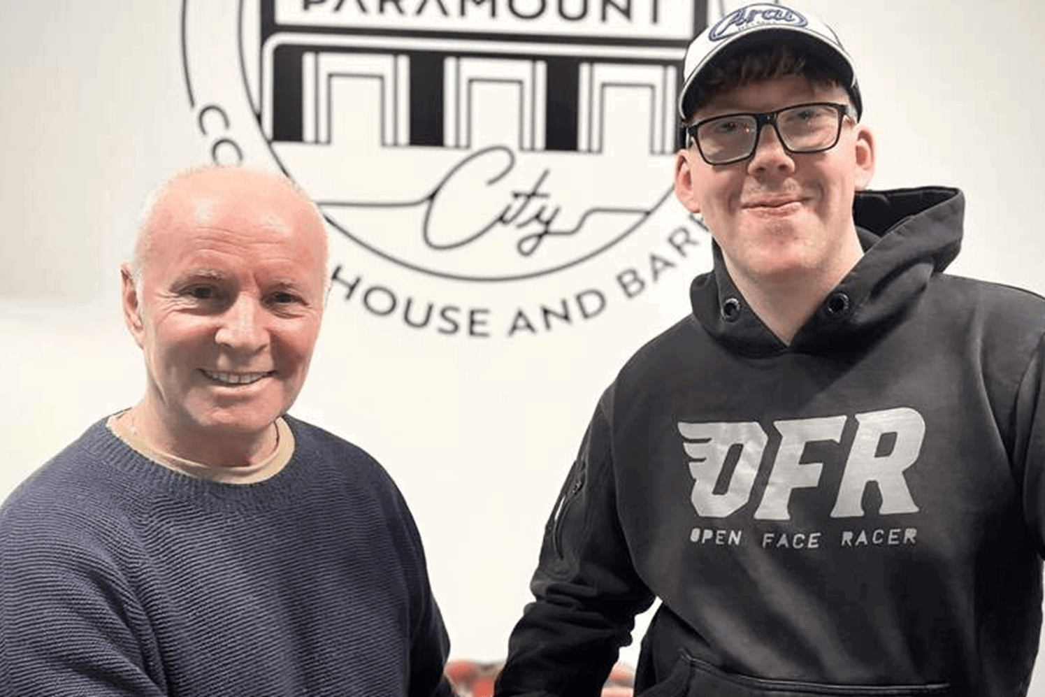 Ian Lougher with Illiam Quayle. Credit: Team ILR.