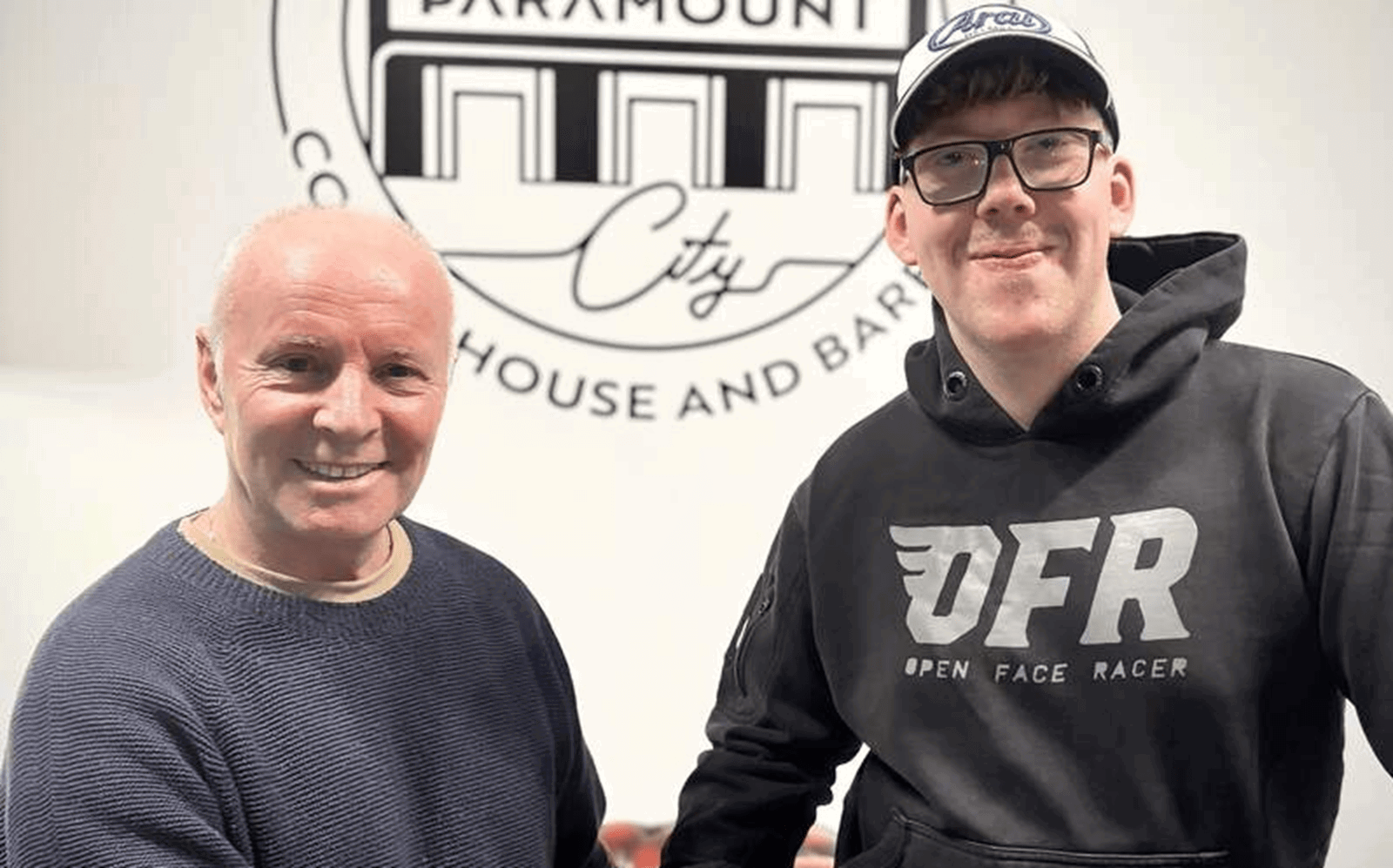 Ian Lougher with Illiam Quayle. Credit: Team ILR.