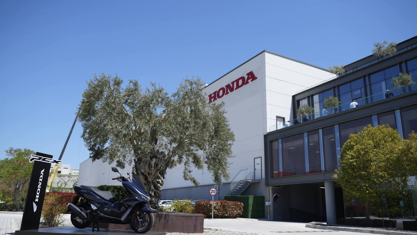 A Honda PCX125 outside Honda's new Turkish factory