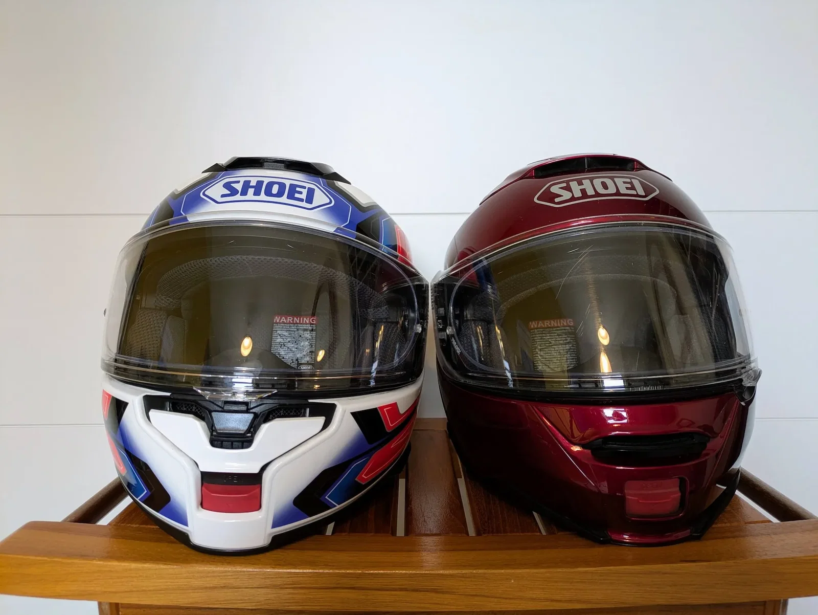 Shoei Neotec 3 (left) and Neotec 2 (right)