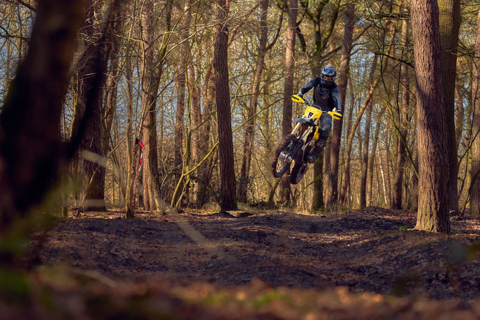 Jumping the Radian EXR in the woods
