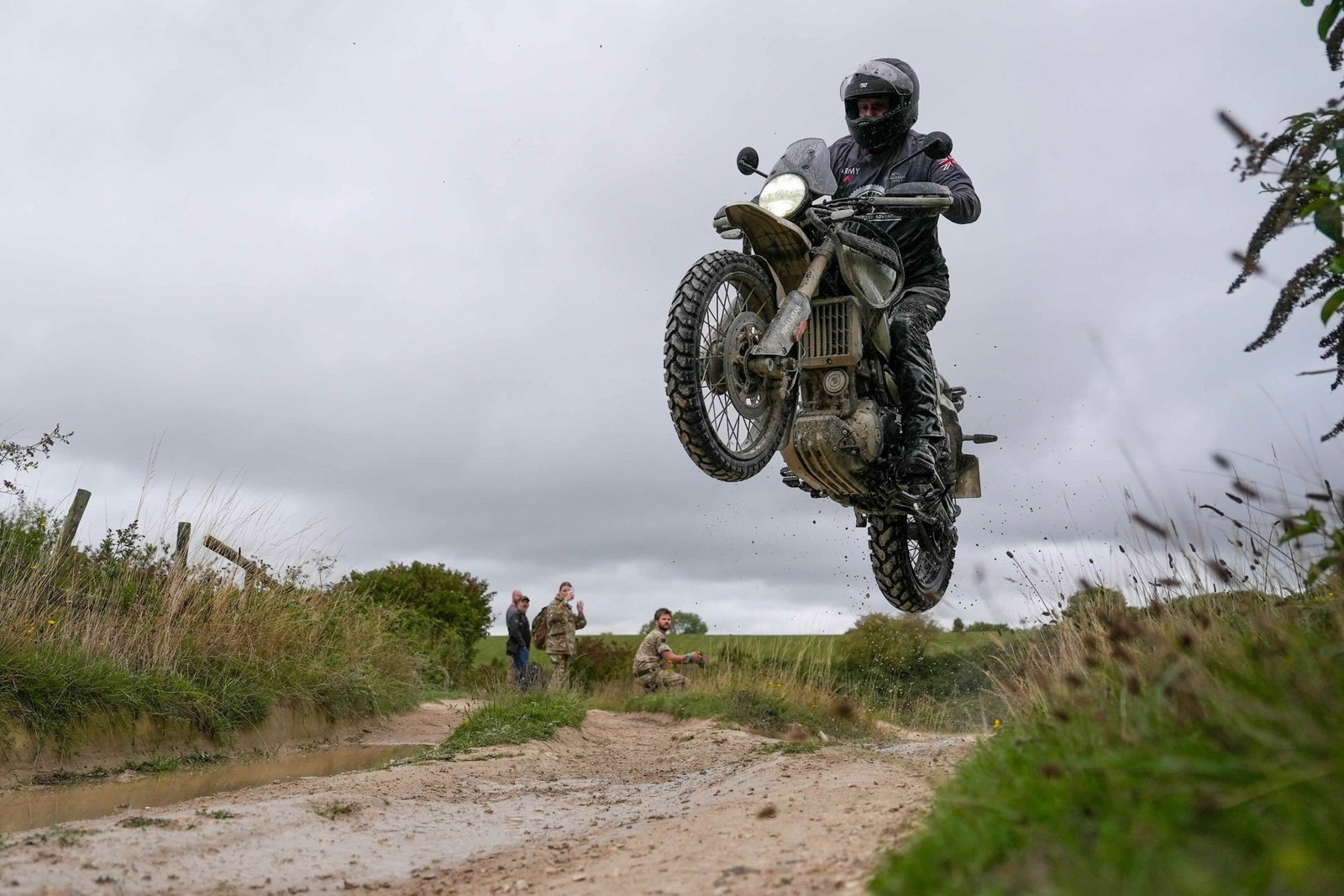 Royal Enfield Himalayan 450 riding off-road. 