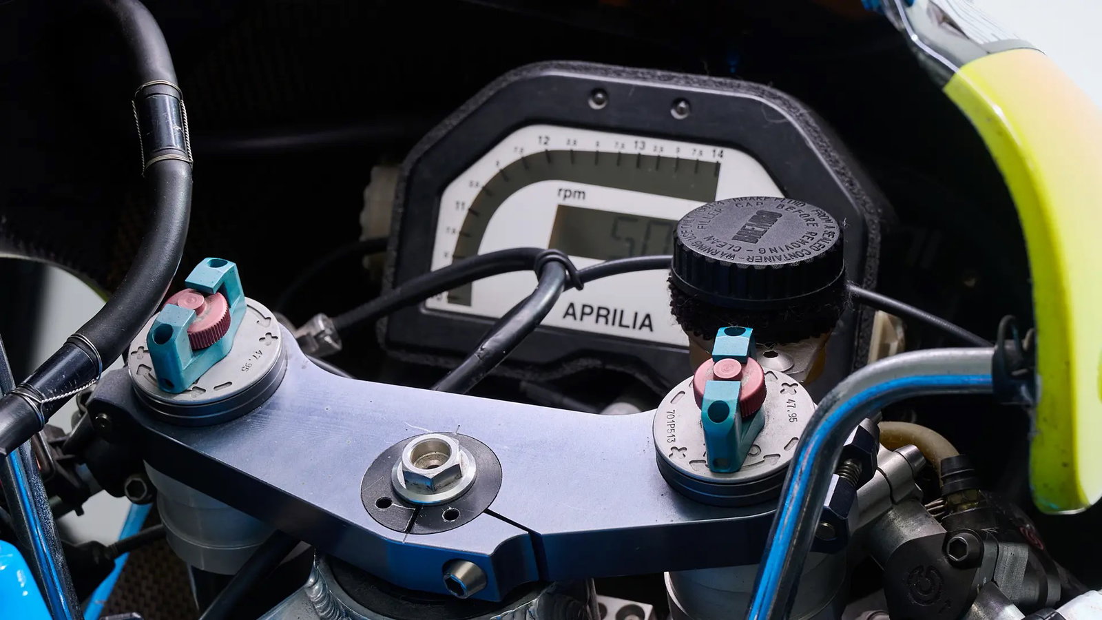 the dash of Rossi's Aprilia RS125R