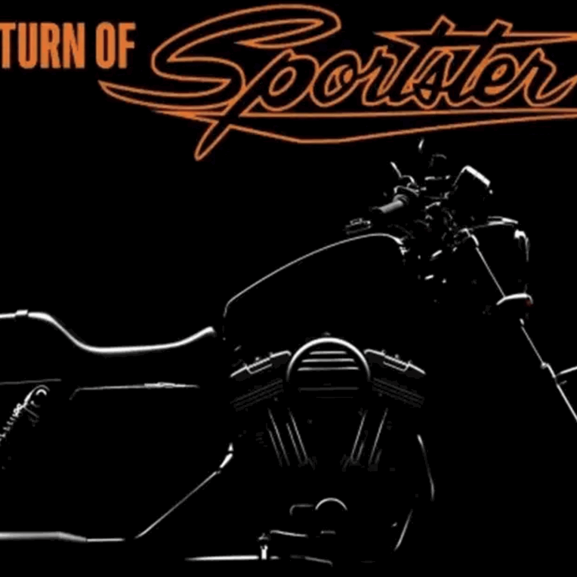 A teaser image of the 2027 Harley-Davidson Sportster 883