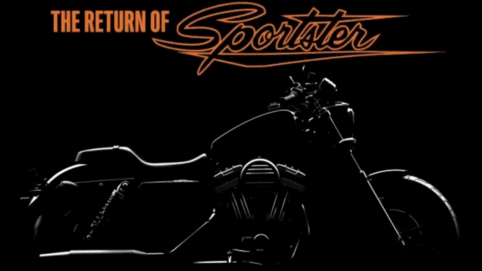 A teaser image of the 2027 Harley-Davidson Sportster 883