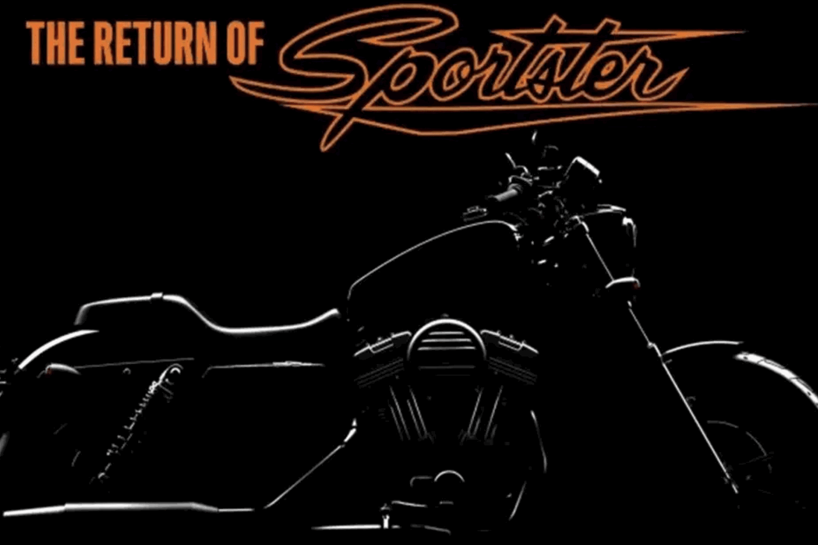 A teaser image of the 2027 Harley-Davidson Sportster 883