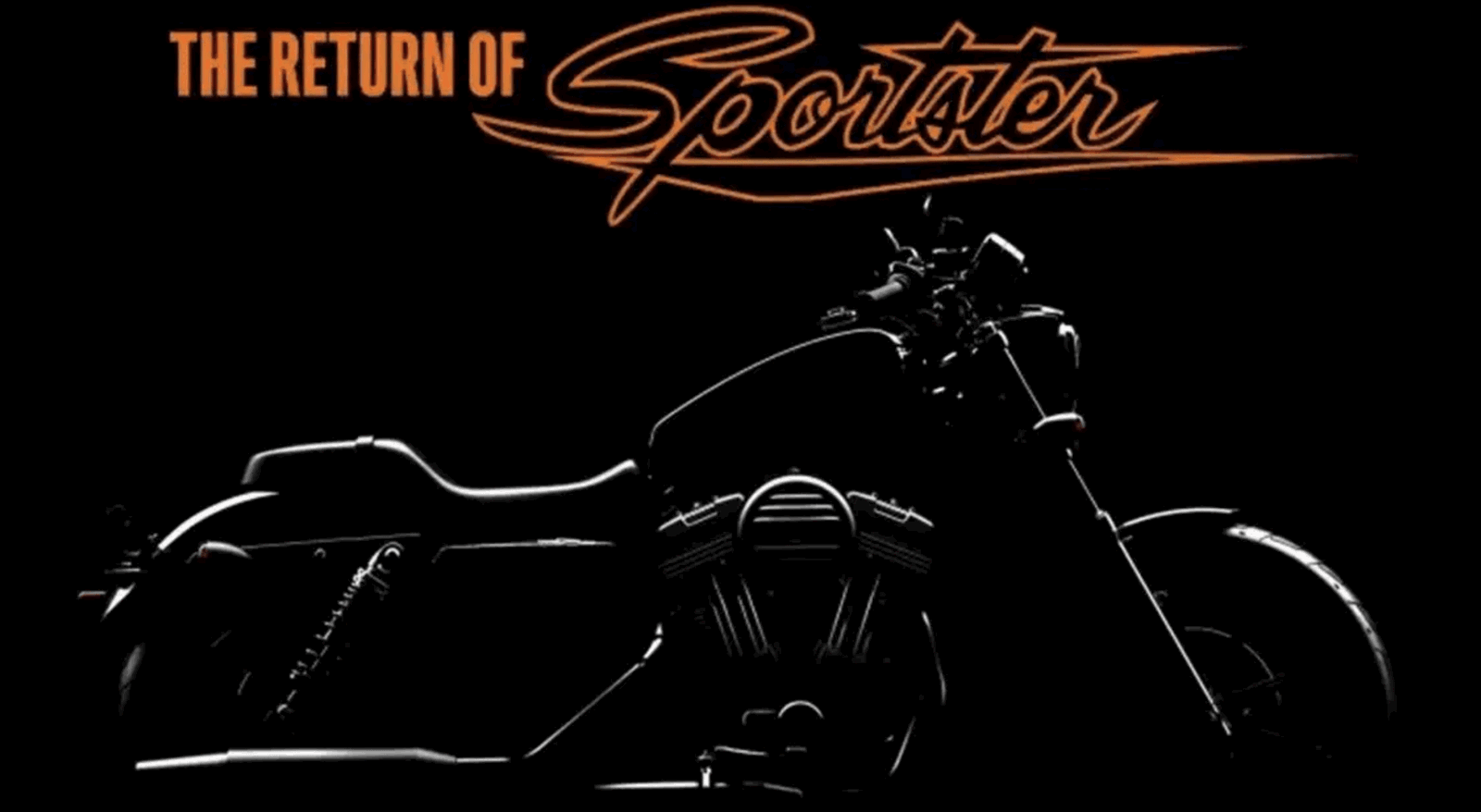 A teaser image of the 2027 Harley-Davidson Sportster 883