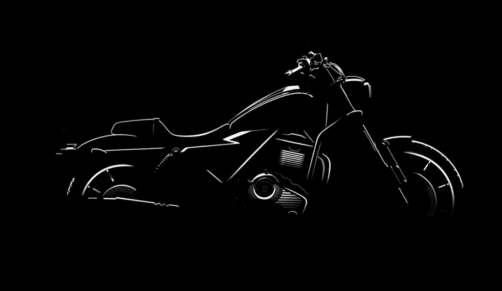 The teaser image of the Harley-Davidson Sprint
