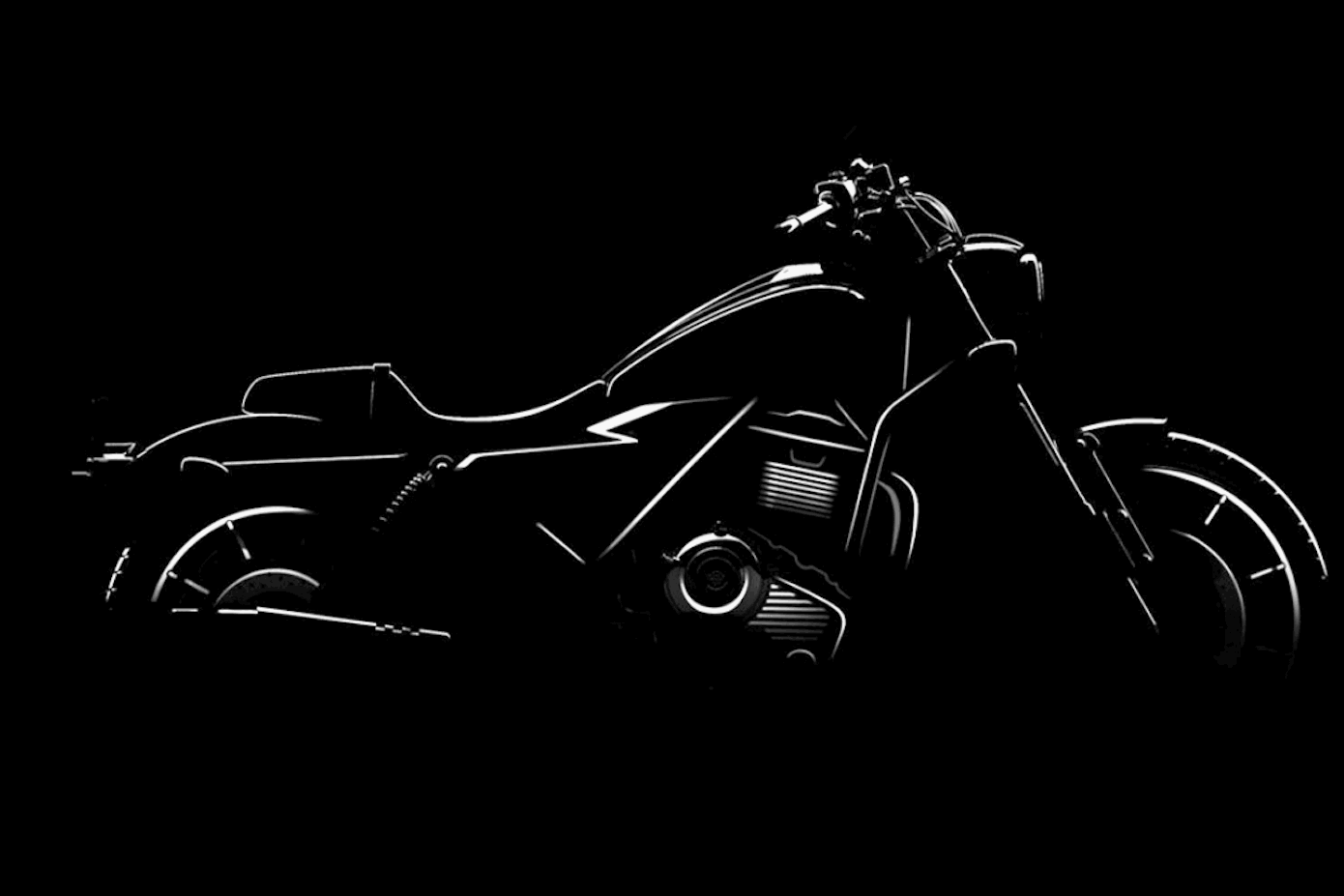 The teaser image of the Harley-Davidson Sprint