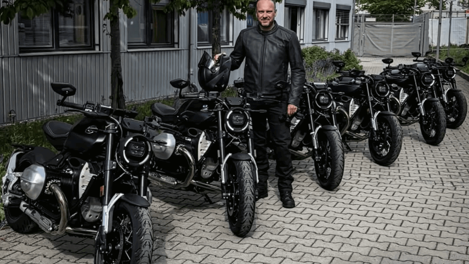 BMW CEO Markus Flasch alongside the upcoming BMW R20