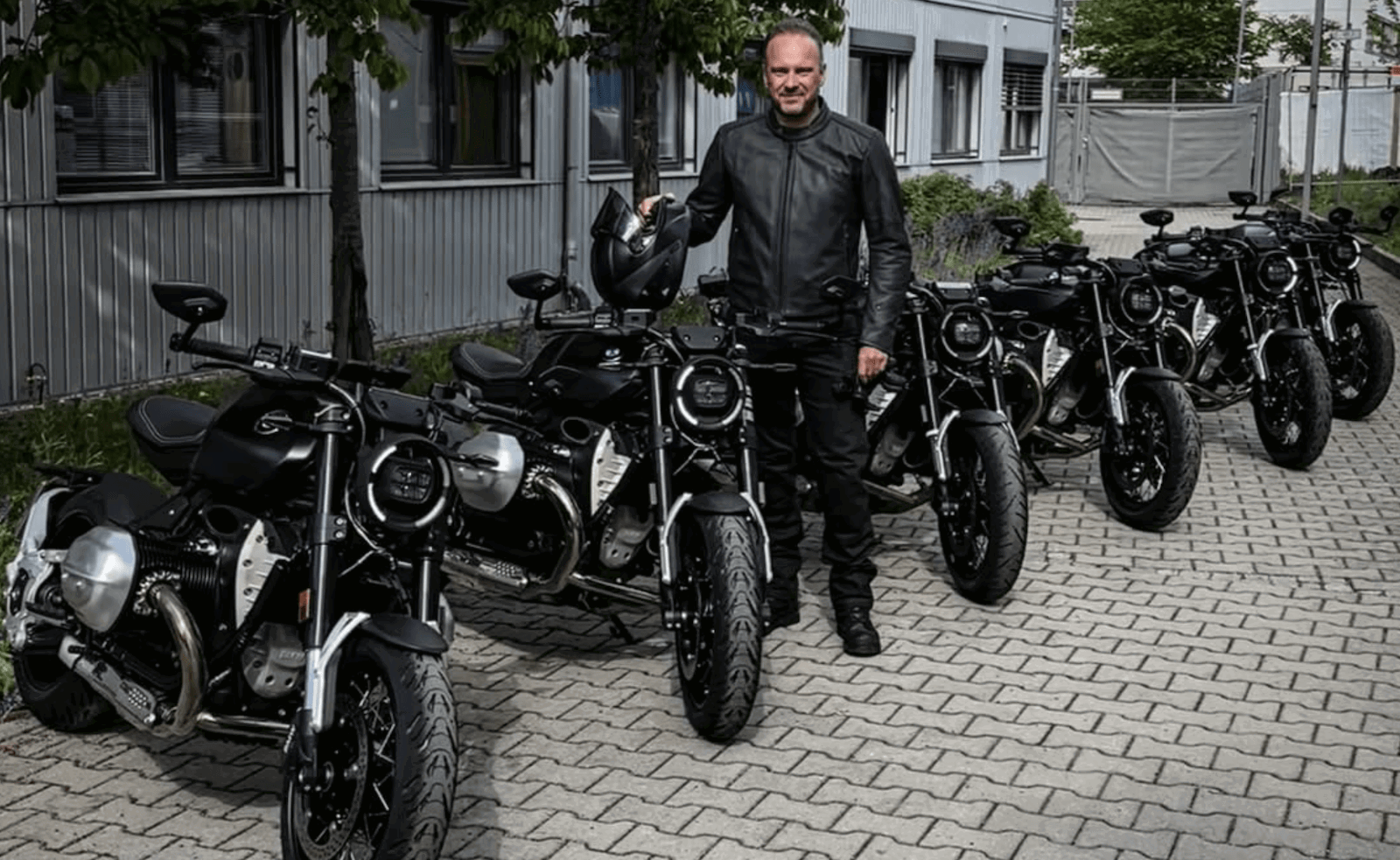 BMW CEO Markus Flasch alongside the upcoming BMW R20