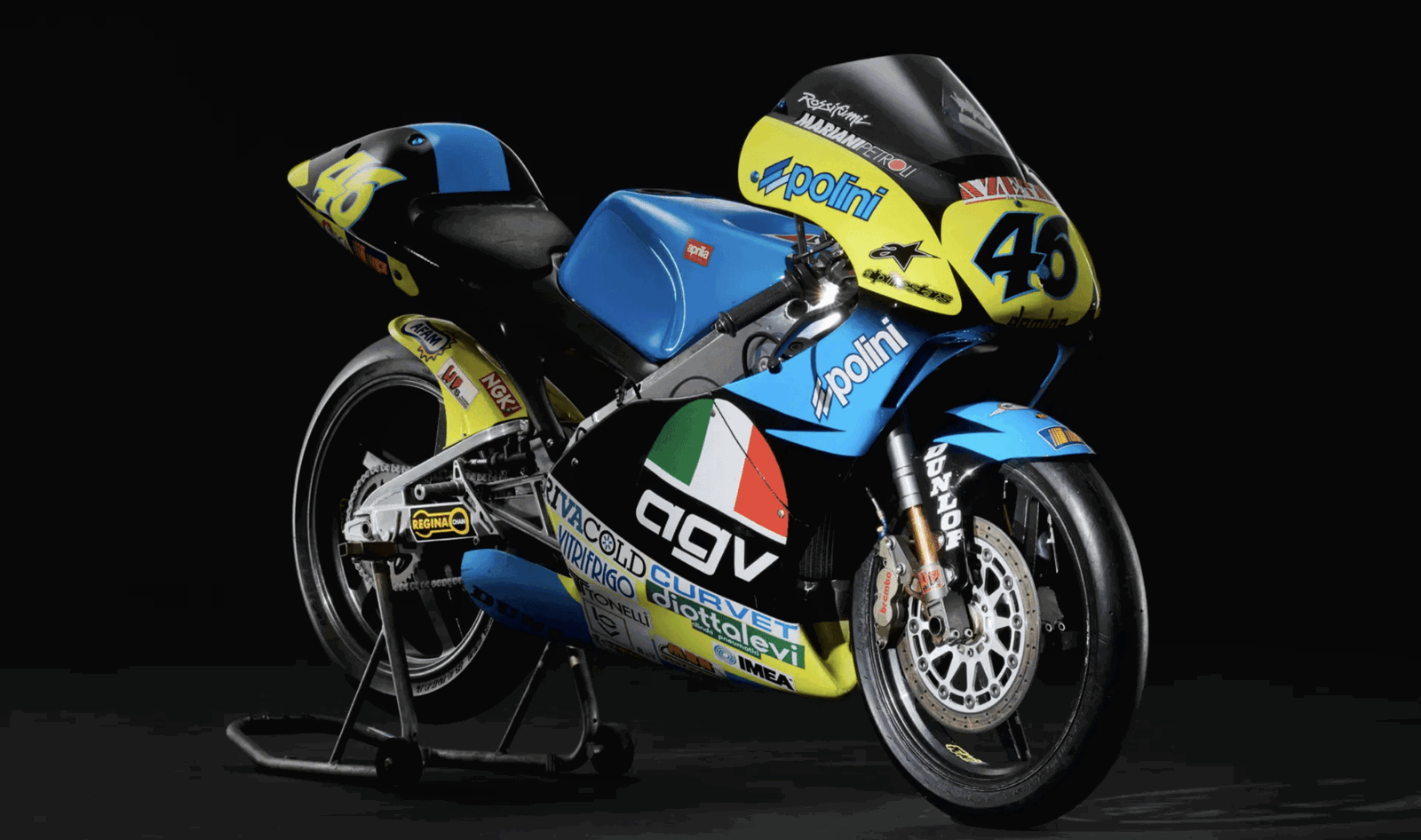Valentino Rossi’s race-winning MotoGP Aprilia RS125R